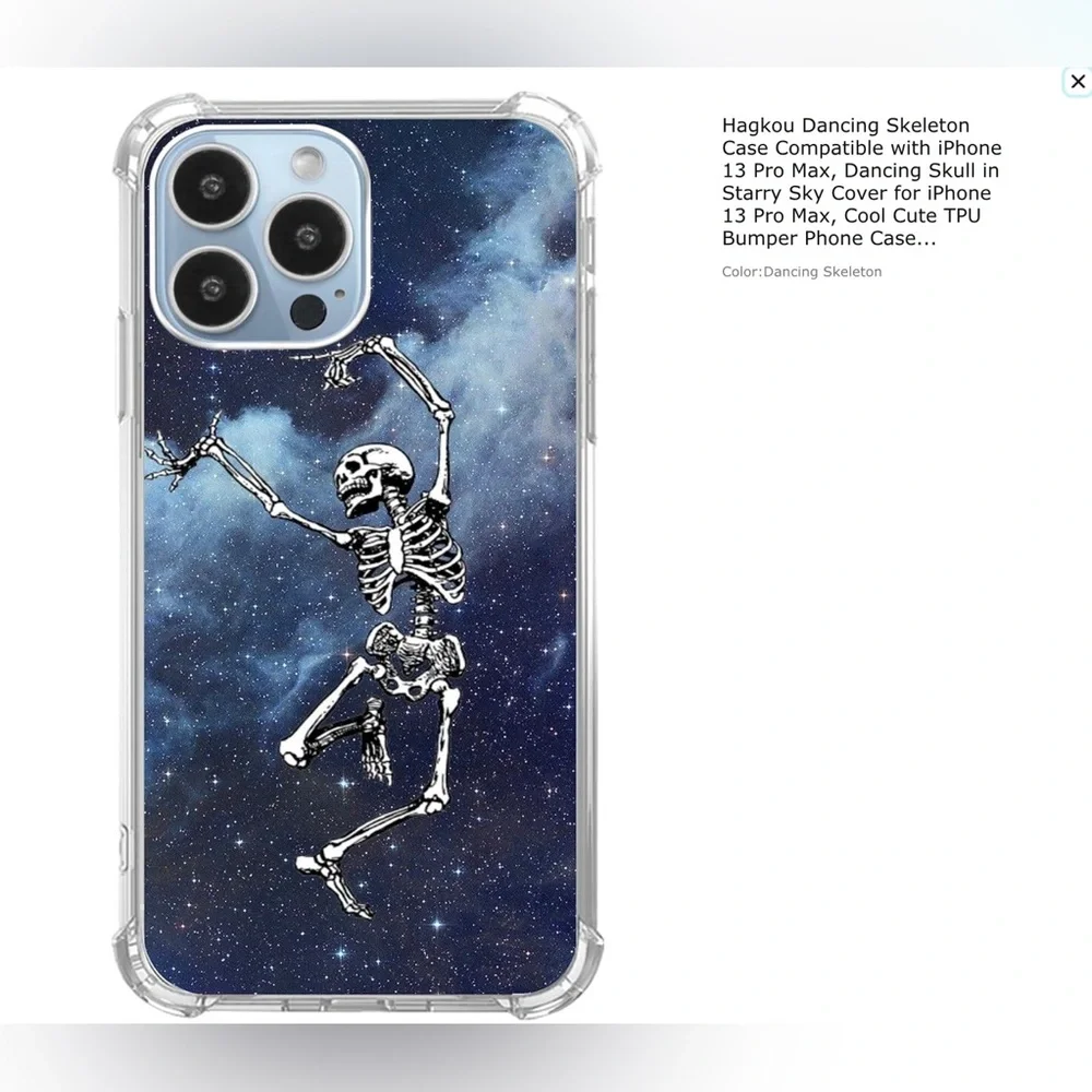 Dancing Skeleton Iphone 13 Pro Max Case!